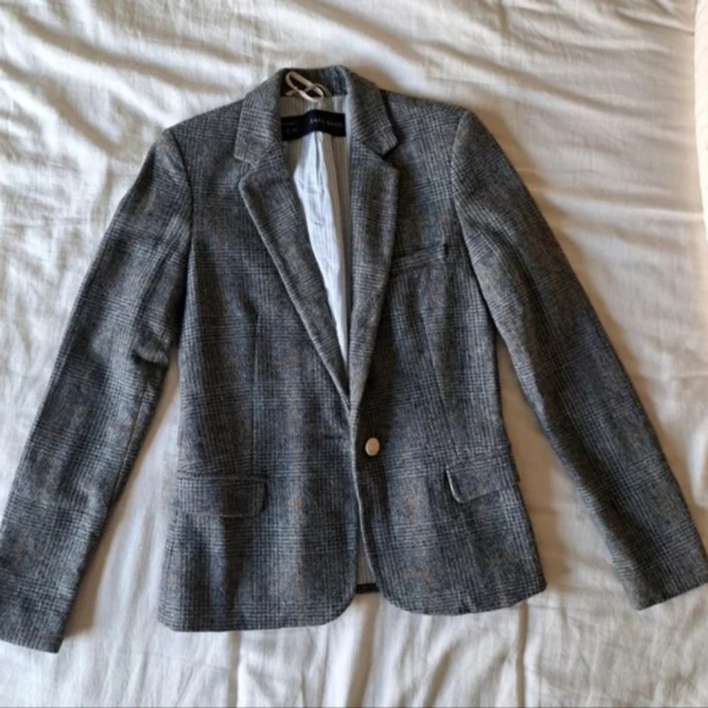 Zara Basic Striped Blazer - image 1